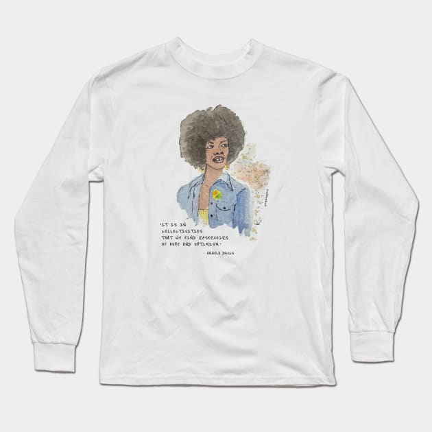 Angela Davis Long Sleeve T-Shirt by Say Bible Podcast